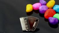 Accordion Musical Instrument Pin Badge