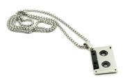 Audio Tape Stainless Steel Pendant Pendant On Chain