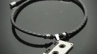 Audio Tape Stainless Steel Pendant Pendant Jazzy Style