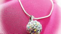 Stainless Steel Argil Disco Ball Shamballa Pendant