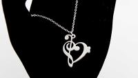 Bass and Treble Clef Unique Necklace