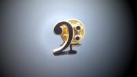 Bass Clef Pin  Brooch