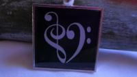 Bass Clef Resin Pendant