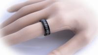 Music Ring - Romantic Black Stainless Steel Music band rings