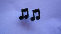 Black Music Note Stud earrings