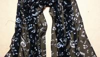 Ladies Musical Note Chiffon Neck Scarf