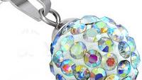 Stainless Steel Argil Disco Ball Shamballa Pendant