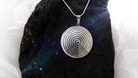 Bullseye Dome Circle Pendant in Stainless Steel - Customise This Piece!