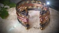 Ethnic Celtic Wave Copper Twisted Cuff Bangle