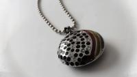 circle stripe pendant on ball chain