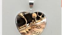 Clarinet Necklace in Heart Shape