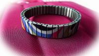 Stainless Steel Colorful Art Paint Stretch Bracelet