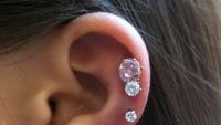 Tragus Surgical Steel Crystal Earrings