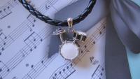 Drum Kit Necklace in Black & White