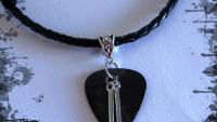 Drumsticks on Guitar Pick Necklace