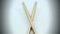 Drum Sticks Pin Badge - Jumbo 3D Style