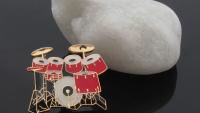 Drum Kit  Pin Badge - 7 Piece Kit