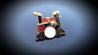 Drum Kit Pin - 5 piece Red Drumkit