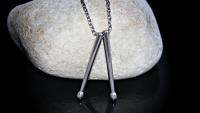 Drum Sticks Necklace - Stainless Steel