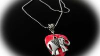 Elephant Necklace - Elephant Charm on Guitar Pick - Customisable