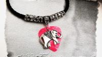 Elephant Necklace - Elephant Charm on Guitar Pick - Customisable