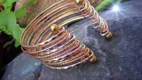 Ethnic Copper Twisted Cuff Bangle