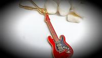 Fender Stratocaster Guitar Keychain/Keyring - Red