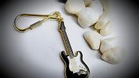 Fender Stratocaster Guitar Keychain/Keyring - Black