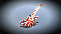 Gibson Explorer Guitar Pin Badge - Union Jack