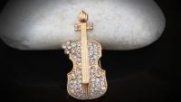 Violin Pin Brooch