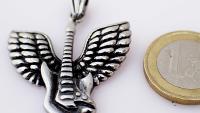 Guitar With Guardian Angel Wing Biker Music Pendant  - Customise!