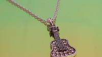 Guitar Necklace With Crystals