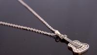 Guitar Necklace With Crystals