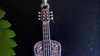 Guitar Necklace With Crystals