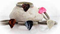 Guitar Pick Stretchable Bangle - Choice of Design