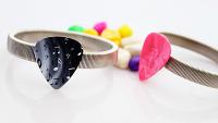 Guitar Pick Stretchable Bangle - Choice of Design