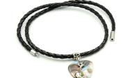 Saxophone Choker Necklace on Seashell Guitar Pick