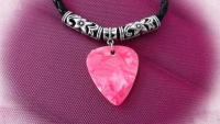 Guitar Pick Choker Necklace and Earring Set