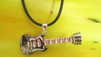 Guitar Pendant - Stone Guitar with Stones and Nylon Strings