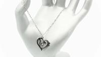 Heart Necklace with Bass and Treble Clef Fusion