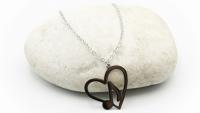 Music Note in Heart Necklace