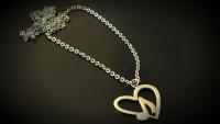 Music Note in Heart Necklace