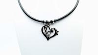 Heart Choker Treble Clef & Bass Clef Design