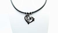 Heart Choker Treble Clef & Bass Clef Design