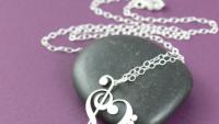 Bass and Treble Clef Unique Necklace