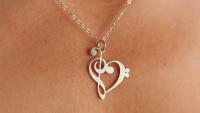 Bass and Treble Clef Unique Necklace