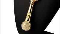 Microphone Necklace  Large Hip Hop /Rapper -Gold or Silver