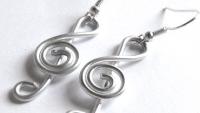 Music Note Drop Earrings