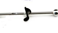 Music Note Screw Industrial Barbell  Body Jewellery