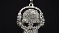 Gothic Vintage Punk Skull With Headphones Necklace